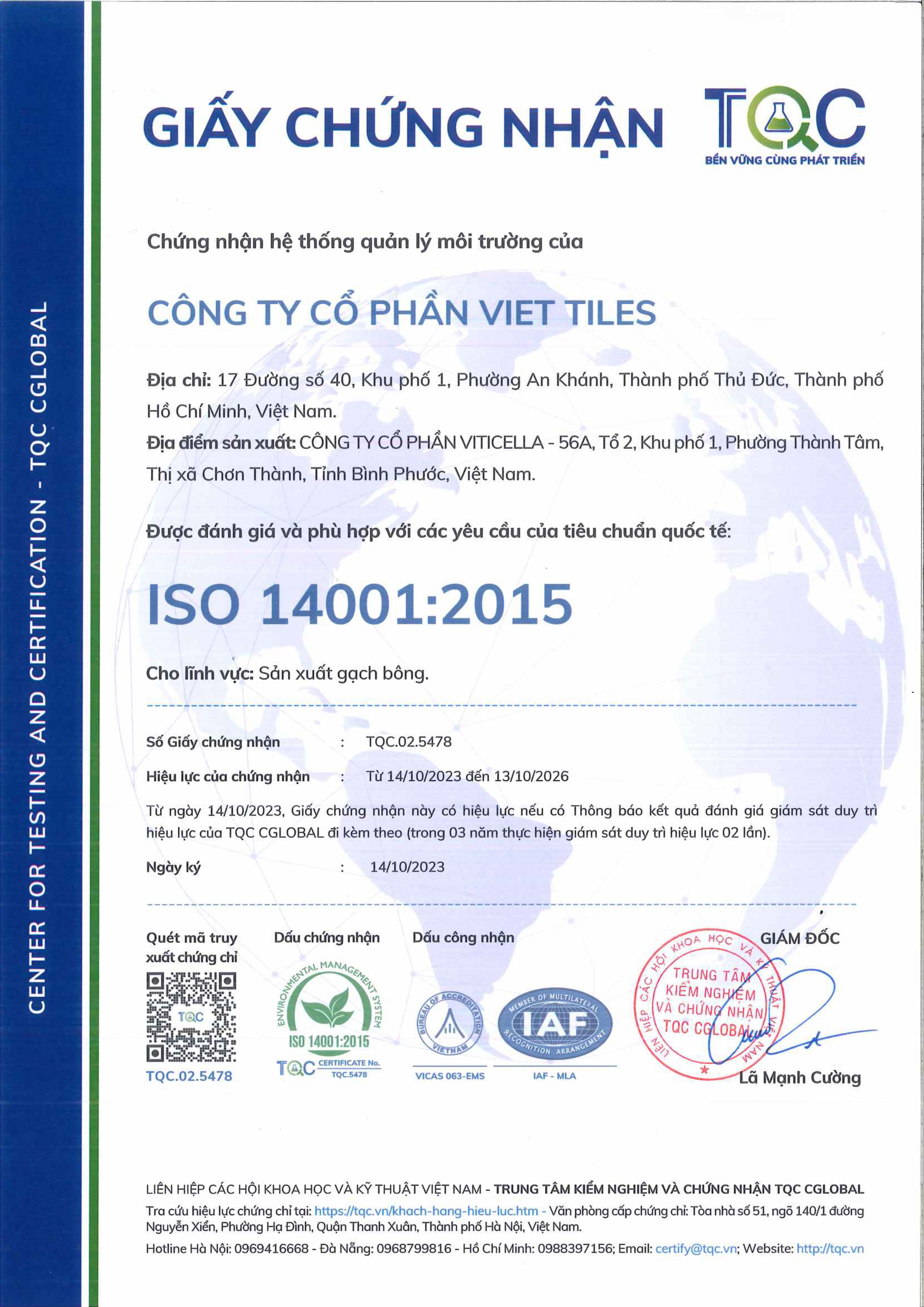 F24.HL.09-CHỨNG NHẬN HT QL MÔI TRƯỜNG ISO 14001-2015-TQC.02.5478